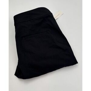 NWT Maeve‎ Anthropologie Women's 10 Black Cotton Wide-Leg Dress Pants